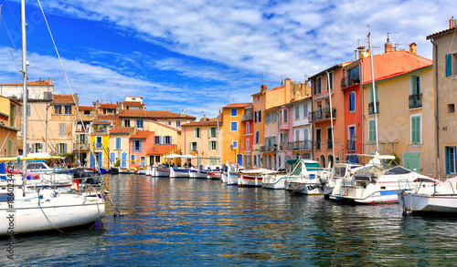 Colorful houses in the harbor of Martigues, France