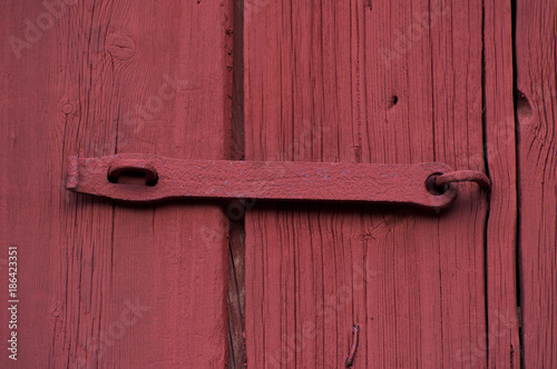 old hasp hanging on an old barn in Sweden