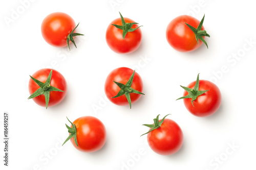 Cherry Tomatoes Isolated on White Background