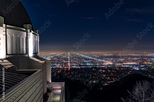 グリフィス天文台から望むアメリカ・ロサンゼルスの夜景