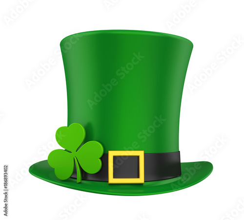 St. Patrick's Day Hat with Clover Isolated