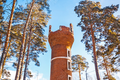 The old brick tower. Berdsk, Siberia, Russia