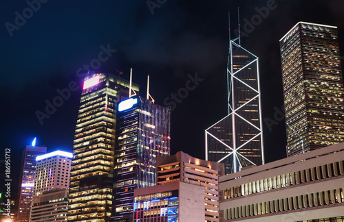 High-rise office buildings of Hong Kong