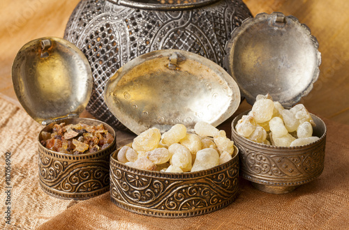 Frankincense is an aromatic resin, used for religious rites, incense and perfumes. High quality frankincense resin from Dhofar, Oman and Myrrh from Ethiopia