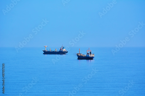 Cargo Ships in the Sea