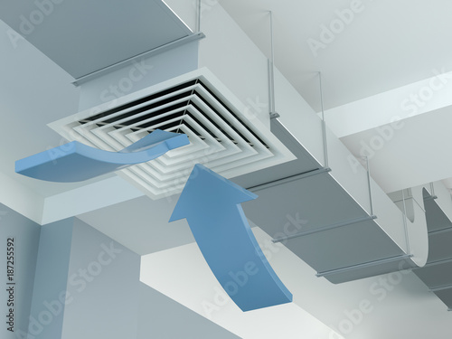 Industrial air duct ventilation - arrows