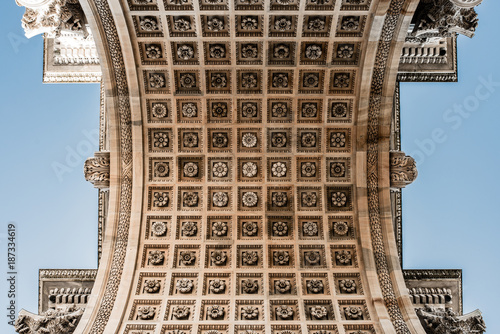 Arco della Pace, Milan, Italy, details of the vault