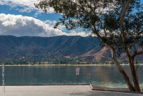 Waterside view of Lake Elsinore in California