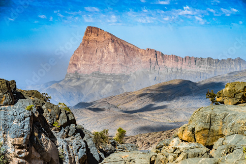 Mountain road to Jebel Shams Oman