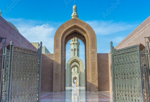 entrance to the Grand Mosque, Muscat, Oman