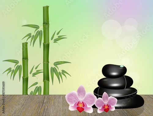 illustration of stones for massage