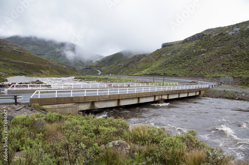 Rivers in Lesotho in flood after heavy rains.