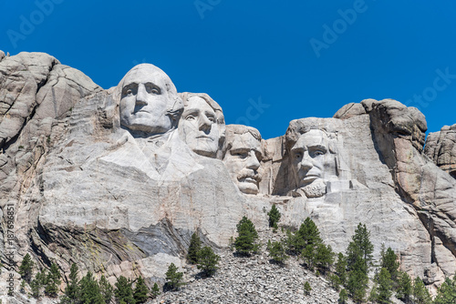 Mount Rushmore Under Blue Sky