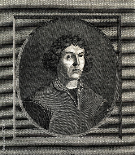 Nicolaus Copernicus, renaissance mathematician and astronomer, who formulated new model of the universe, engraving by Nicolaus Dandelau (from Spamers Illustrierte Weltgeschichte, 1894, 5[1], 403)