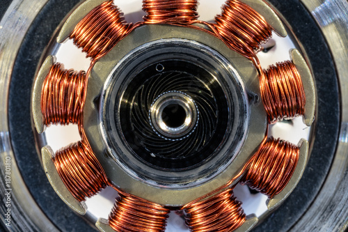 detail of an electric motor of a computer hard disk