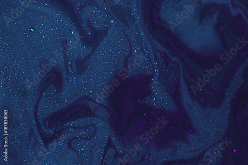 Suminagashi marble texture hand painted with indigo ink. Digital paper 44 performed in traditional japanese suminagashi floating ink technique. Exquisite liquid abstract background.