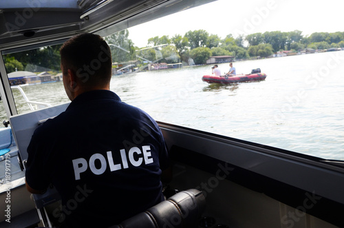 River police in patrol