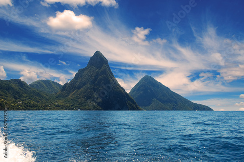 Soufriere bay - Petit Piton area - Caribbean island - Saint Lucia