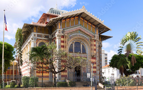 The Schoelcher library., Fort de France city, Martinique island, French West Indies.