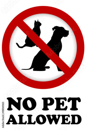 No pet allowed sign