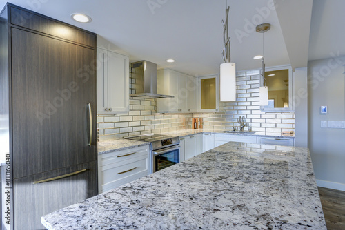 Modern kitchen room in a condo home