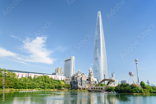 Amazing Seoul skyline, South Korea. Beautiful view of downtown