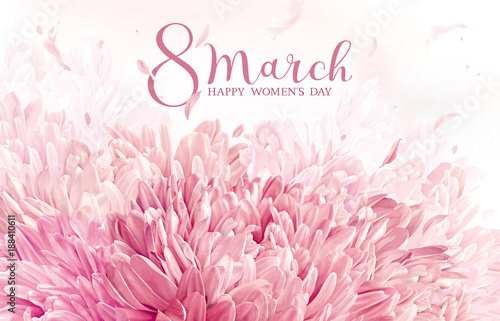 8 March flower greeting card