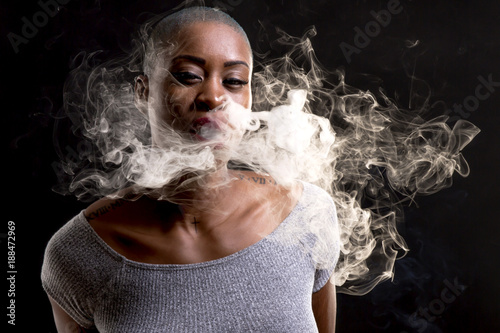 african female smoking