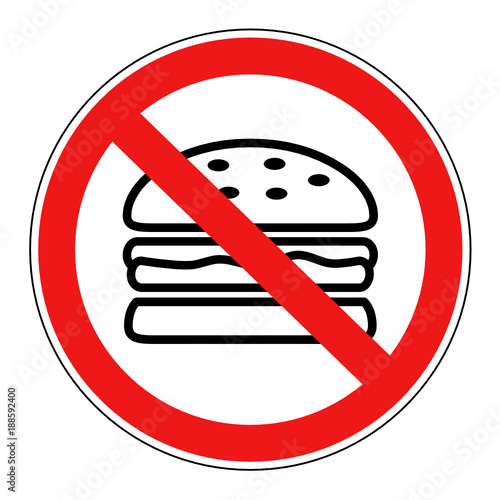 znak zakaz jedzenia