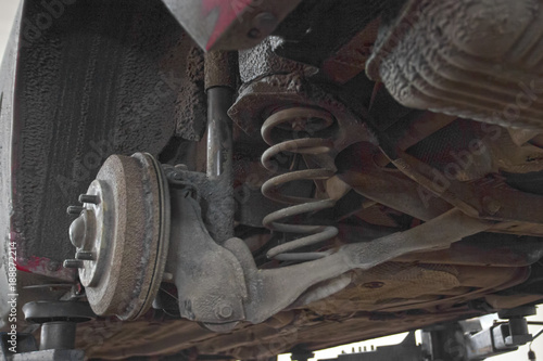 front suspension of a car