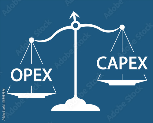 operating versus capital expenses, opex and capex on scales 