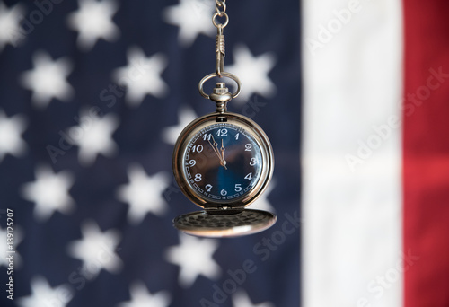 Stopwatch and American Flag, Shut Down and Decision Making Time