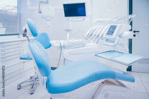 Dentista ambiente di lavoro e strumenti medici