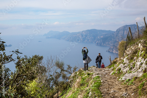 Sentiero degli Dei (Italy) - Trekking route from Agerola to Nocelle in Amalfi coast, called "The Path of the Gods" in Campania, Italy