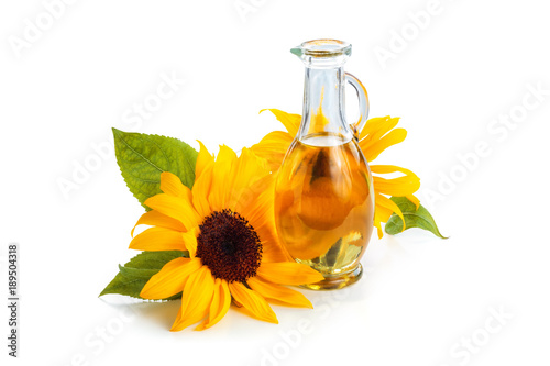 Sunflowers and sunflower oil.