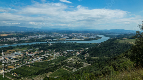 Top view on Valence city in Rhone-Alpes french region.