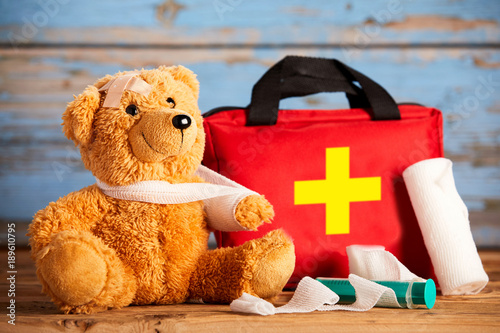 Paediatric healthcare concept with a teddy bear