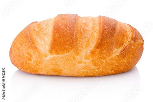 One loaf of bread isolated on white background