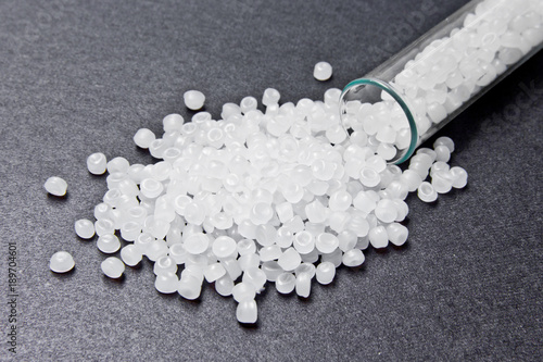 Plastic pellets. Transparent Polyethylene granules. Plastic Raw material .High Density Polyethylene (PE-HD). PE-LD