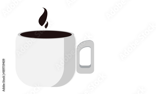 Caffè espesso in una tazzina di caffè. Immagine vettoriale