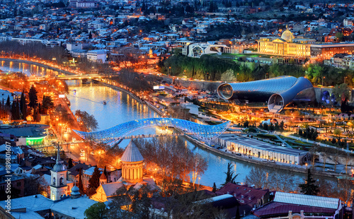 Tbilisi city, Georgia, at night