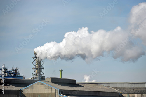 Smoking factory chimneys