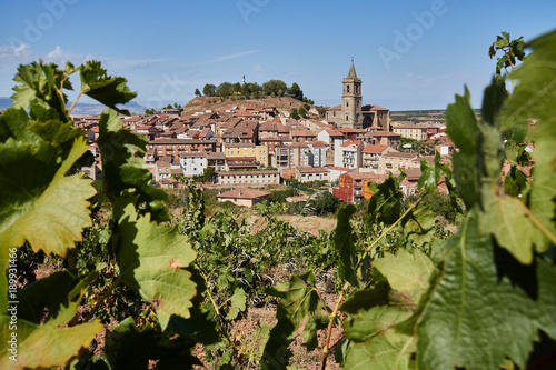 View of Navarrete village in La Rioja province, Spain.