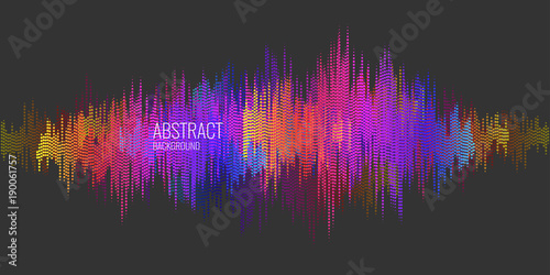 Vector illustration of music wave in the form of the equalizer.