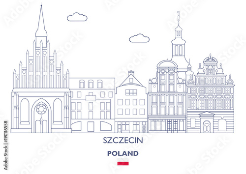 Szczecin City Skyline, Poland