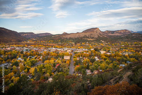Landscape view of Durango, Colorado during autumn. 