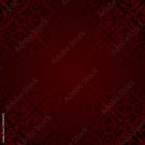 maroon background with antique ornament