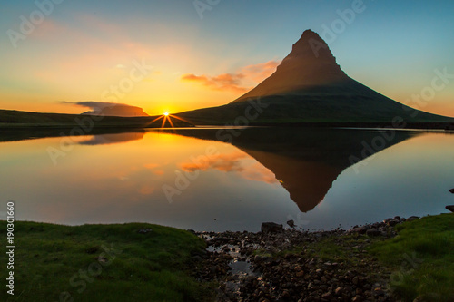 Iceland Midnight sun set