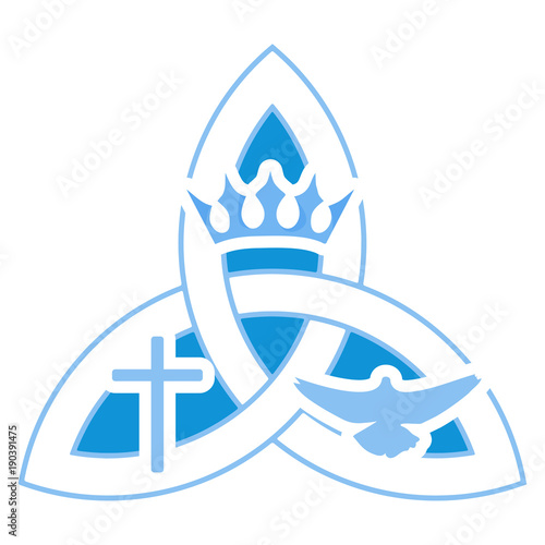 Vector illustration for Christian community: Holy Trinity. Trinity symbol.