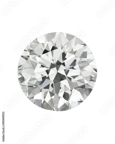 Diamond : top view of loose brilliant round diamonds on white background sharp high quality